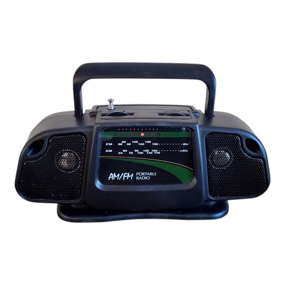 1990s Twin Speakers Portable Radio in Box Thrifty Payless Drugstores